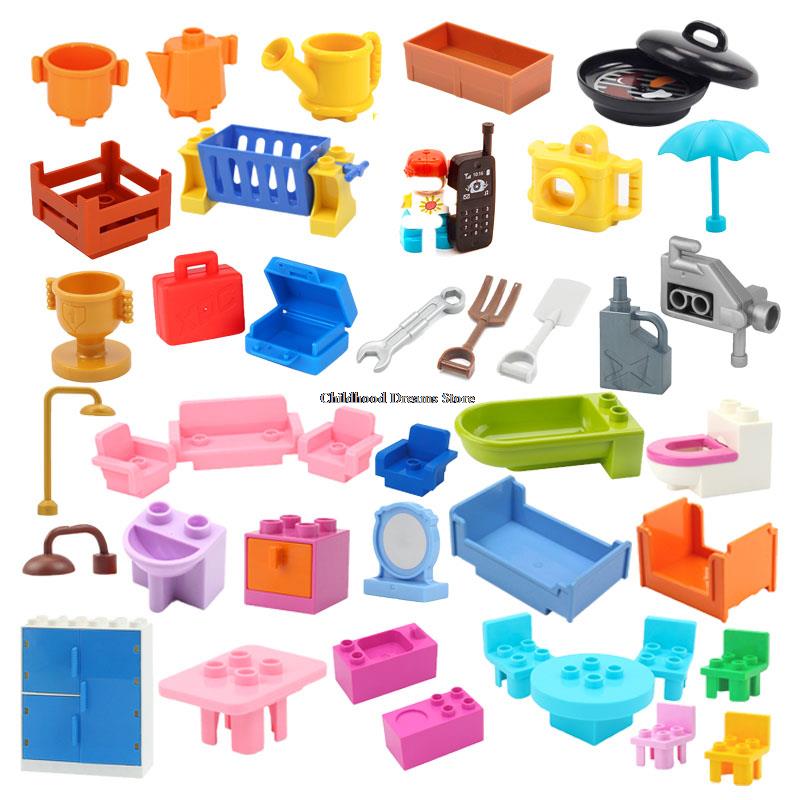 Lego Set City - Grote bouwstenen Meubelmodel Accessoires Compatibele stenen