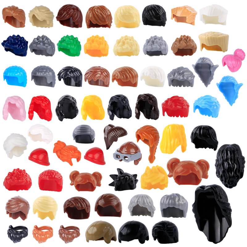 Lego Set City - Stad Figuren Haaraccessoires Bouwstenen Lichaamsdelen Krullend