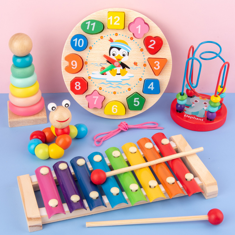 Party Games Kids Birthday - Montessori Babyspeelgoed Kinderen 3D Houten Puzzels