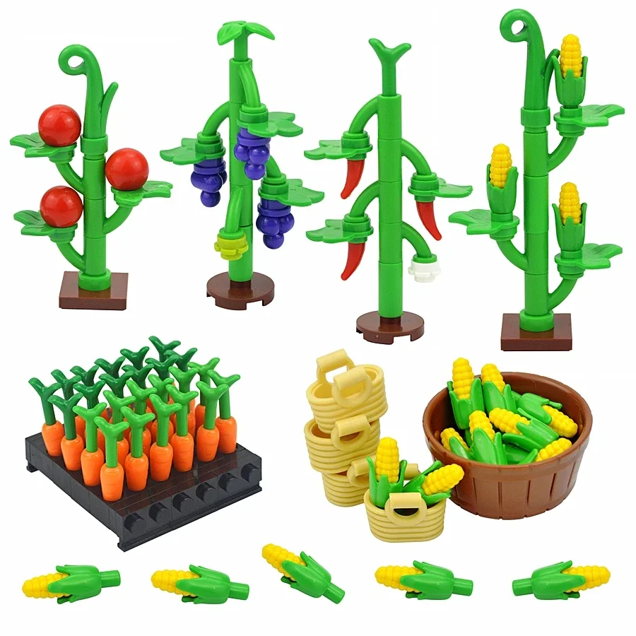 Lego Set City - MOC Boomgaard Boerderij Bakstenen Maïs Druif