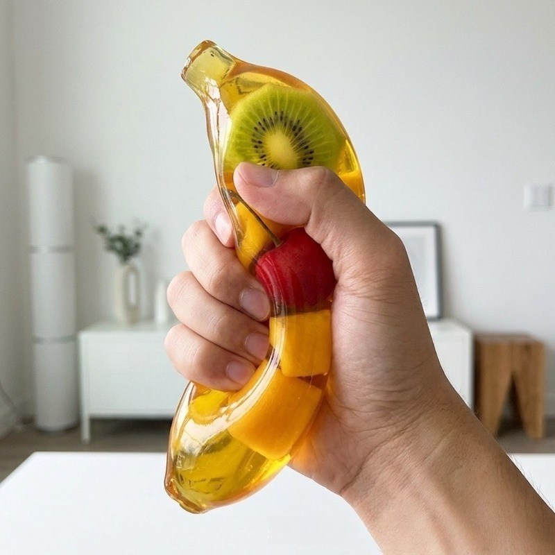 Party Games Questions - Fruit Banaan Jelly Squishy Speelgoed Stressbal