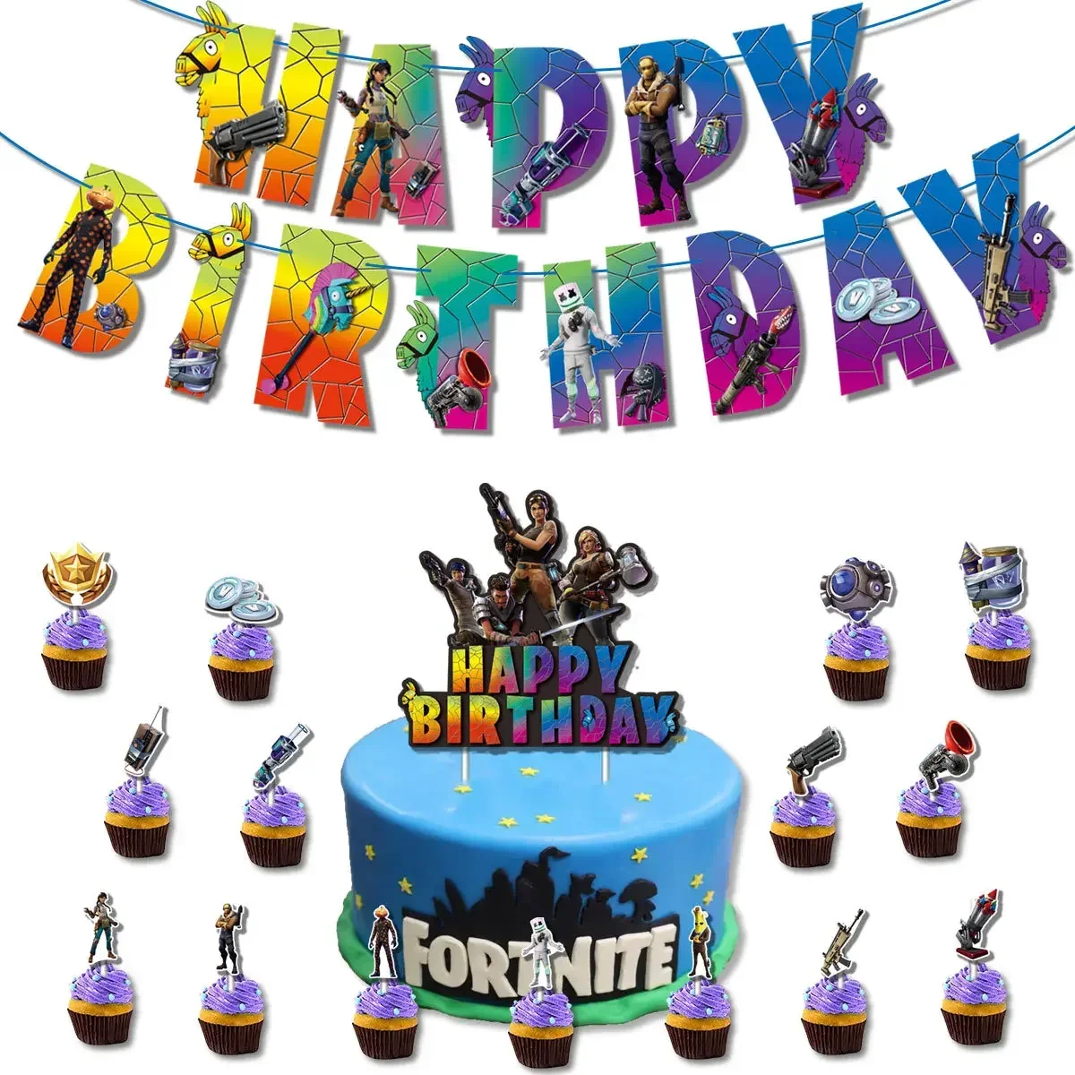 Hot Game Fortnite Thema DIY Ba - Party Games Kids Birthday recensie en prijs
