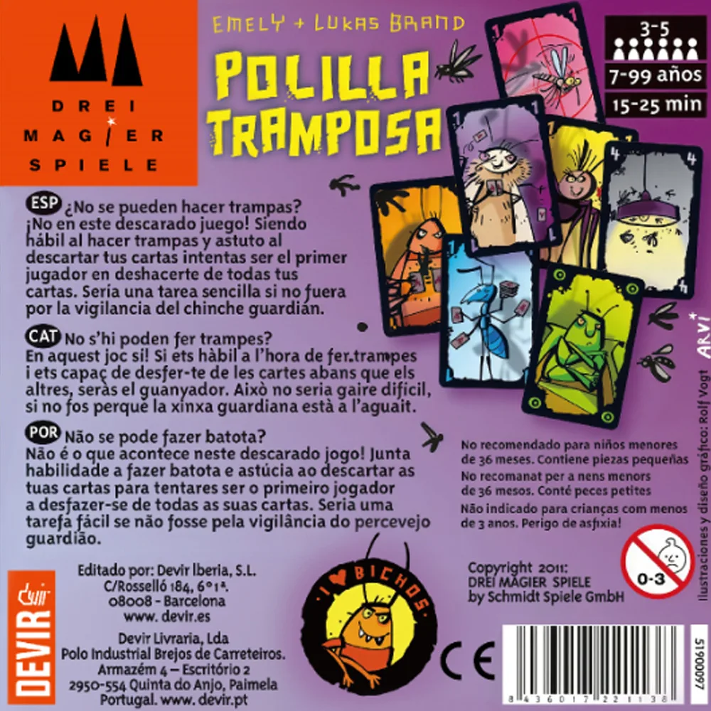 Spaans Polilla Tramposa Kaarts - Party Games Juego recensie en prijs