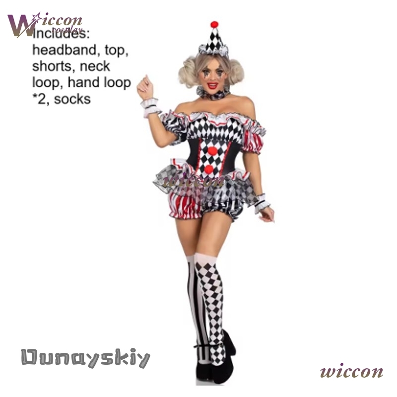 Vrouwen Clown Cosplay Kostuum  - Party Games Free Online recensie en prijs