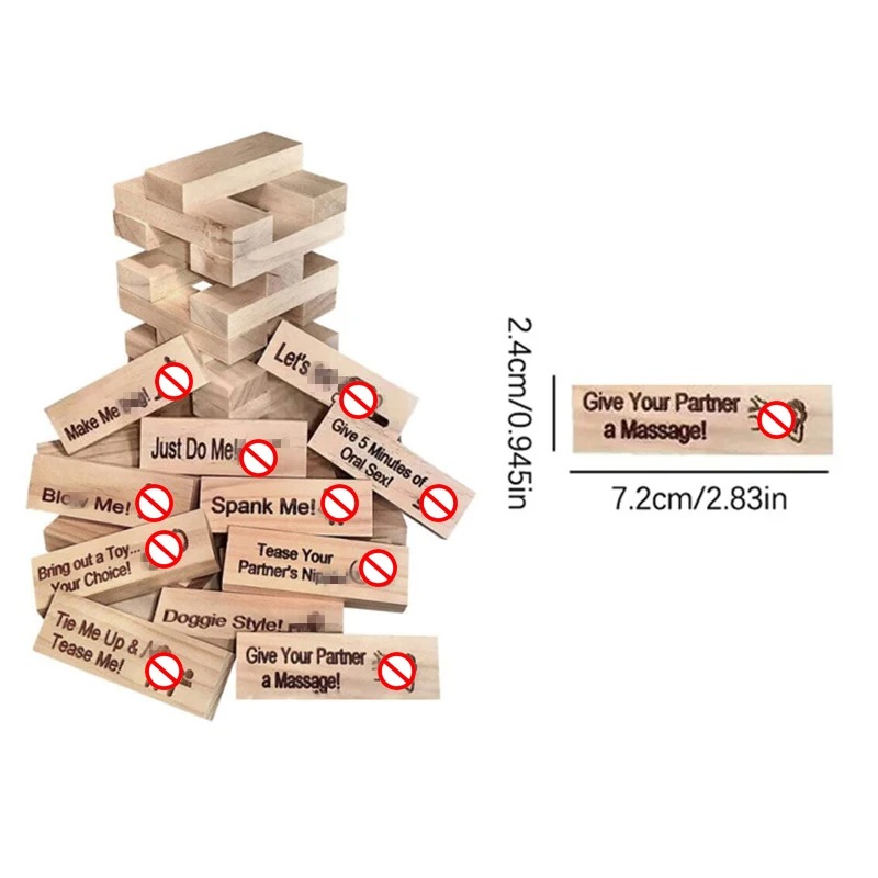48-delig bloktorenspel Paaract - Party Games Ideas For Adults recensie en prijs